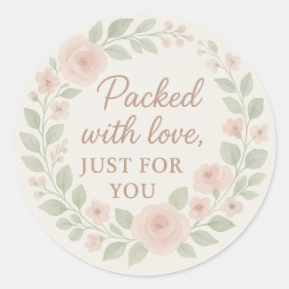 Mit Liebe Verpackt Aufkleber – Florales Erröten