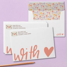 Mit Liebe verschickt - moderne, lässige rosa und b