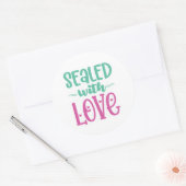 Mit Liebe verschlossen - Aufkleber für kleine Unte (Umschlag)