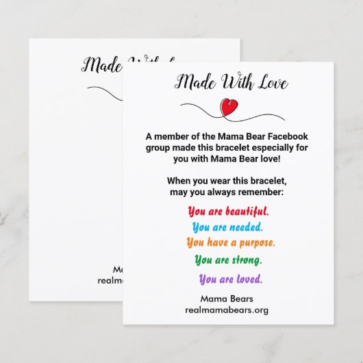 Mit Liebe versehen (Vorne/Hinten)