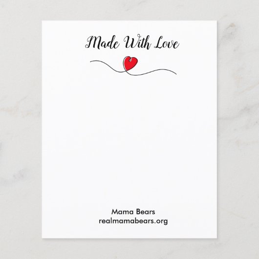 Mit Liebe versehen (Rückseite)