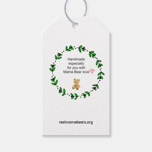 Mit Liebe versehen Geschenkanhänger (Vorderseite)