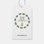 Mit Liebe versehen Geschenkanhänger (Rückseite)