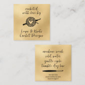 mit Liebe versehen Quadratische Visitenkarte (Vorne/Hinten)