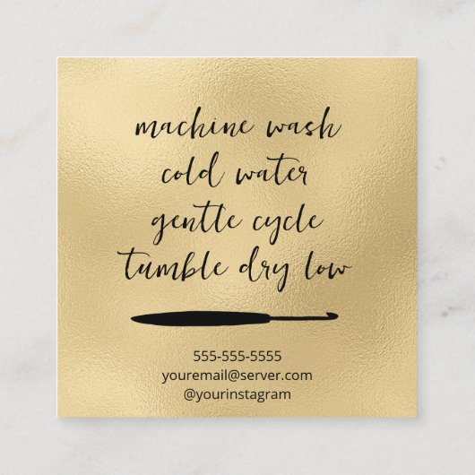 mit Liebe versehen Quadratische Visitenkarte (Rückseite)