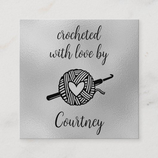 mit Liebe versehen Quadratische Visitenkarte (Vorderseite)