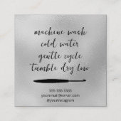 mit Liebe versehen Quadratische Visitenkarte (Rückseite)