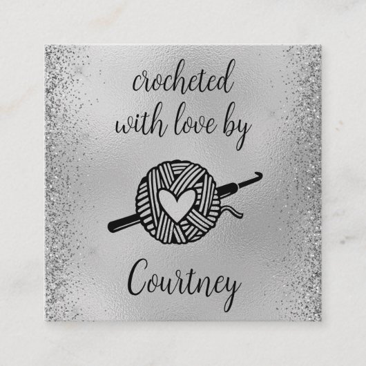 mit Liebe versehen Quadratische Visitenkarte (Vorderseite)