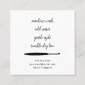 mit Liebe versehen Quadratische Visitenkarte (Rückseite)