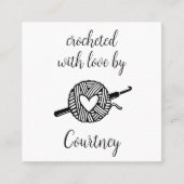 mit Liebe versehen Quadratische Visitenkarte (Vorderseite)