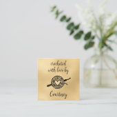 mit Liebe versehen Quadratische Visitenkarte (Stehend Vorderseite)