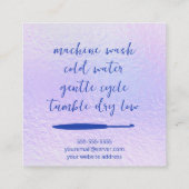 mit Liebe versehen Quadratische Visitenkarte (Rückseite)