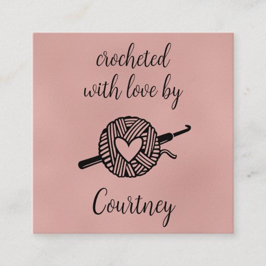 mit Liebe versehen Quadratische Visitenkarte (Vorderseite)