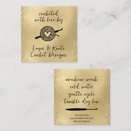 mit Liebe versehen Quadratische Visitenkarte (Vorne/Hinten)