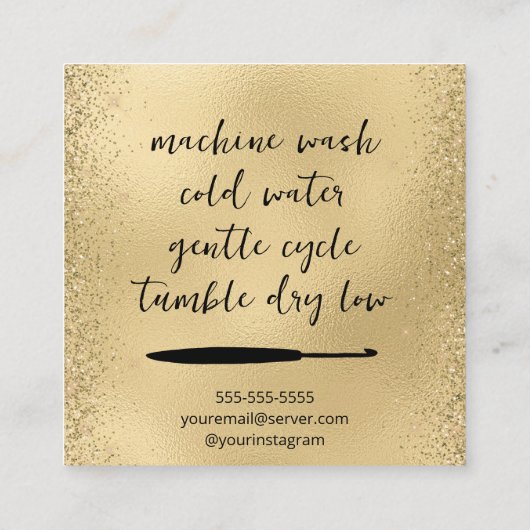 mit Liebe versehen Quadratische Visitenkarte (Rückseite)