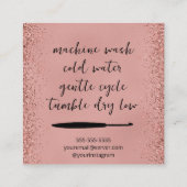 mit Liebe versehen Quadratische Visitenkarte (Rückseite)