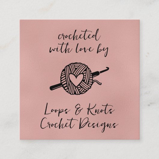 mit Liebe versehen Quadratische Visitenkarte (Vorderseite)