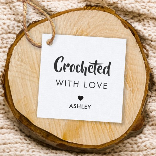 Mit Liebe verziert, Handmade-Geschenktafel, Kraft Geschenkanhänger