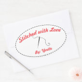 mit Liebe verziert Ovaler Aufkleber (Umschlag)