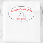 mit Liebe verziert Ovaler Aufkleber (Tasche)