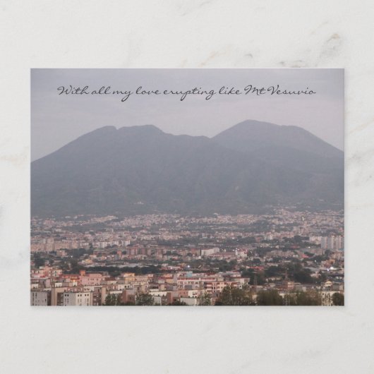 Mit Liebe vom Monte Vesuvio Postkarte (Vorderseite)