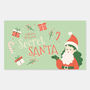 mit Liebe vom Secret Santa Aufkleber zu Weihnachte