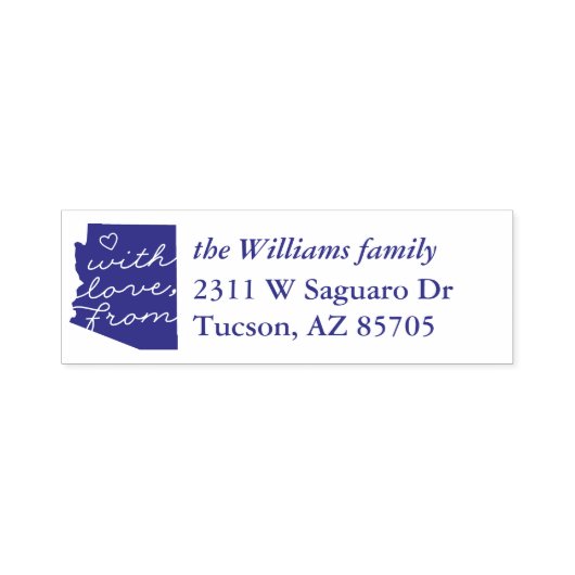 Mit Liebe von Arizona Address Ink Briefmarke Permastempel (Design)