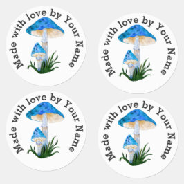 Mit Liebe von Blue Mushroom hergestellt Etiketten