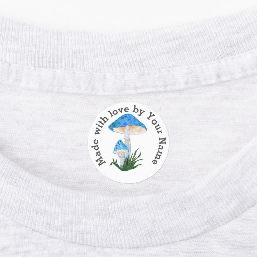 Mit Liebe von Blue Mushroom hergestellt Etiketten (Befestigt)