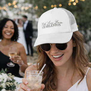 Mit Liebe von Custom City Wedding Merch Station Truckerkappe