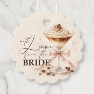 "Mit Liebe von der Braut" Espresso Martini Geschen Geschenkanhänger