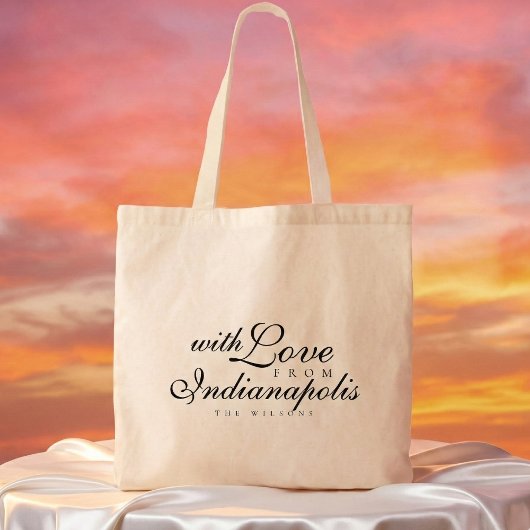 Mit Liebe von der Hochzeits Merch Station Tragetasche