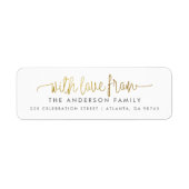 Mit Liebe von Gold-Script und benutzerdefinierten (Vorne)