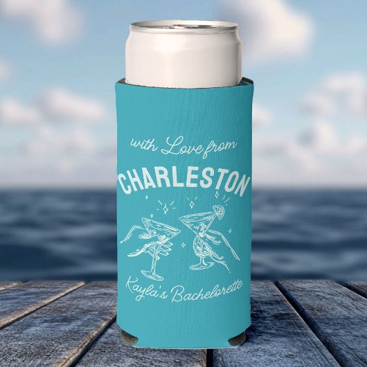 Mit Liebe von [Ihrer Stadt] Custom Bachelorette Selters Dosenkühler