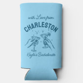 Mit Liebe von [Ihrer Stadt] Custom Bachelorette Selters Dosenkühler (Rückseite)