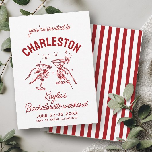 Mit Liebe von [Ihrer Stadt] Junggeselinnen-Abschie Einladung