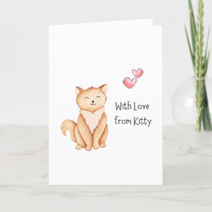 "Mit Liebe von Kitty" Geburtstagskarte Jeden Anlaß Karte