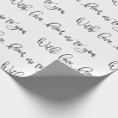 Mit Liebe, von mir zu dir Geschenkpapier (Ecke)