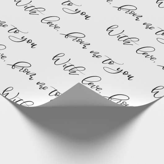 Mit Liebe, von mir zu dir Geschenkpapier (Ecke)