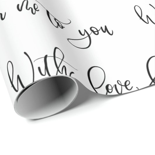 Mit Liebe, von mir zu dir Geschenkpapier (Rolleneckpunkt)