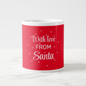 Mit Liebe von Santa Rot-Schneeflocken Jumbo-Tasse (Vorderseite)