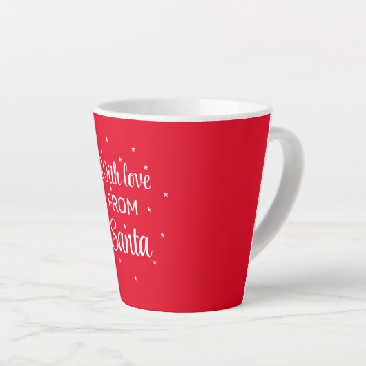 Mit Liebe von Santa Rot-Schneeflocken Milchtasse (Rechte Ecke)
