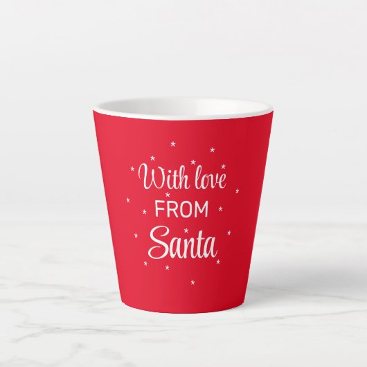 Mit Liebe von Santa Rot-Schneeflocken Milchtasse (Vorderseite)