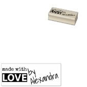 Mit Liebe von Simple Stylish Text Individuelle Nam Gummistempel (Stempel)