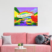 MIT LIEBE WACHSE ICH! LEINWANDDRUCK (Insitu (Wohnzimmer))