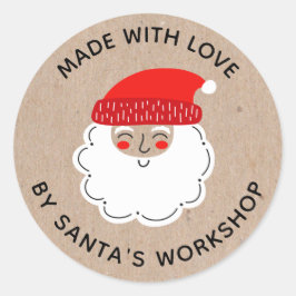 Mit Liebe Weihnachtsgeschenk-Tag Runder Aufkleber