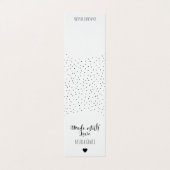 Mit Liebe zart Dots Hang Tag (Außenseite Aufgefaltet)