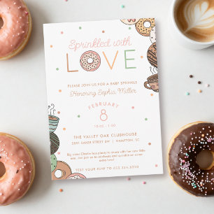 Mit Liebe zum Baby Shower bestreut Einladung