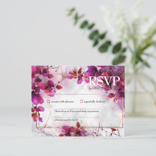 Mit Liedanforderung Fuchsia Verzauberung: Wasserfa Postkarte (Stehend Vorderseite)