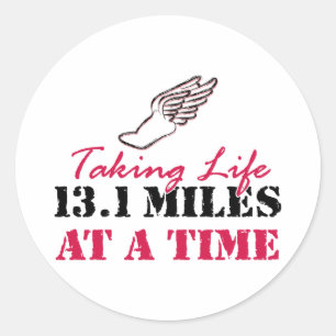 Mit Life 23,1 Meilen pro Zeit Runder Aufkleber